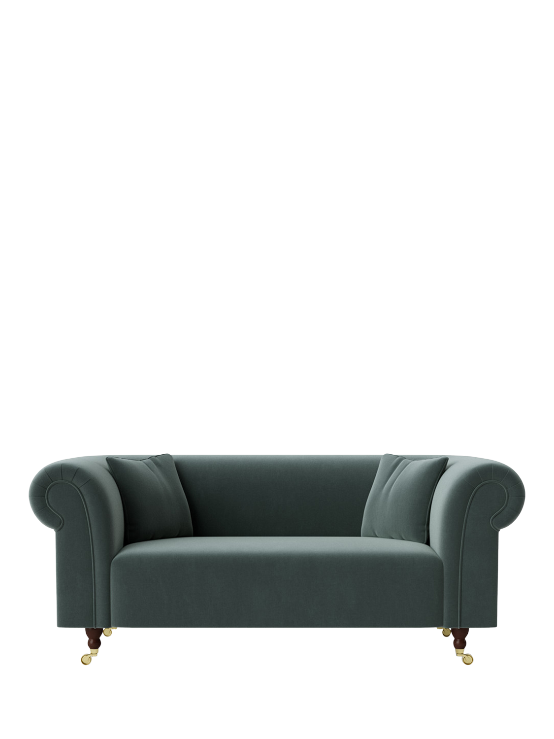 Durham Range, Swoon Durham Medium 2 Seater Sofa, Crushed Velvet Hydro