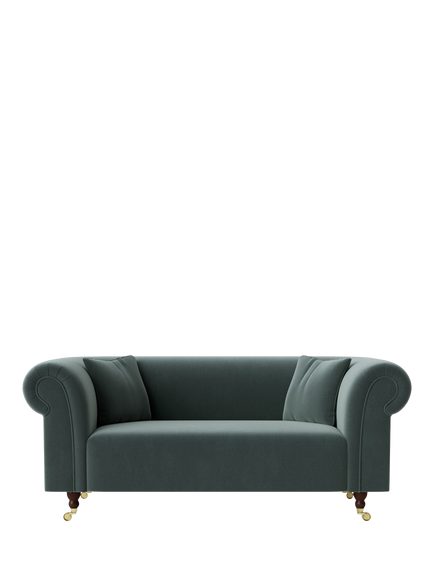 Swoon Durham Medium 2 Seater Sofa, Crushed Velvet Hydro