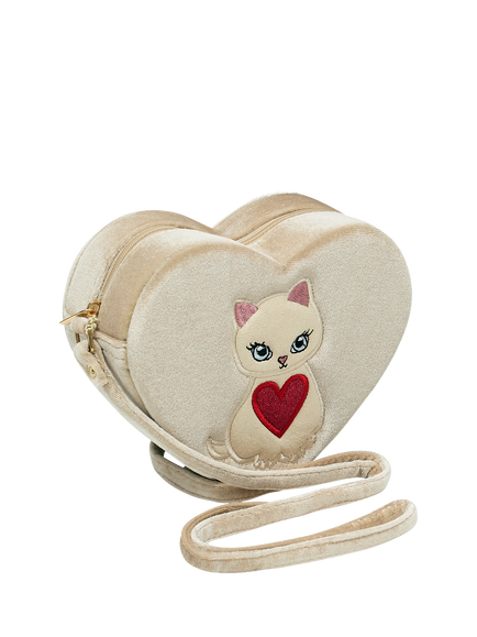 Mimi & Lula Kids' Kitty Heart Bag, Gold, Gold