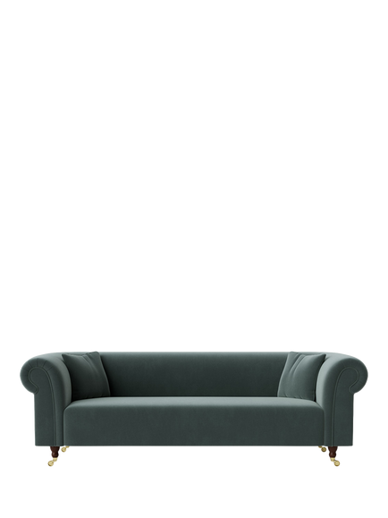 Swoon Durham Large 3 Seater Sofa, Crushed Velvet Hydro