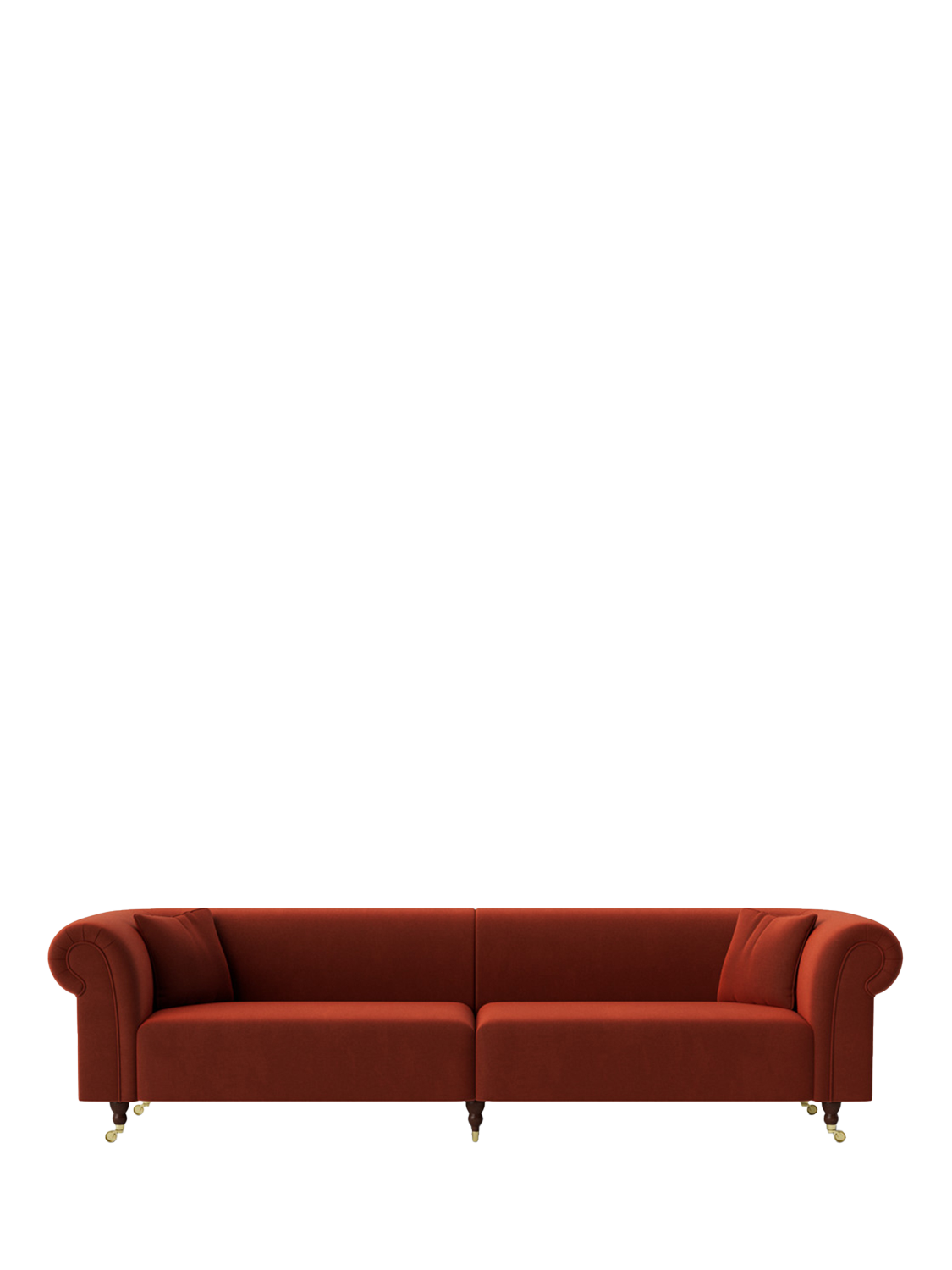 Durham Range, Swoon Durham Grand 4 Seater Sofa, Crushed Velvet Harissa