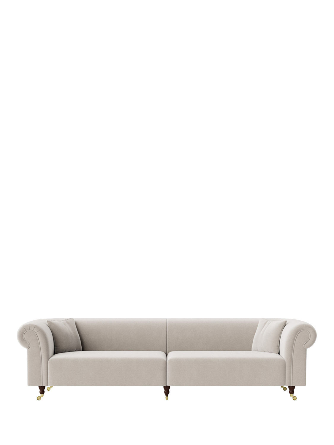Durham Range, Swoon Durham Grand 4 Seater Sofa, Crushed Velvet Ecru