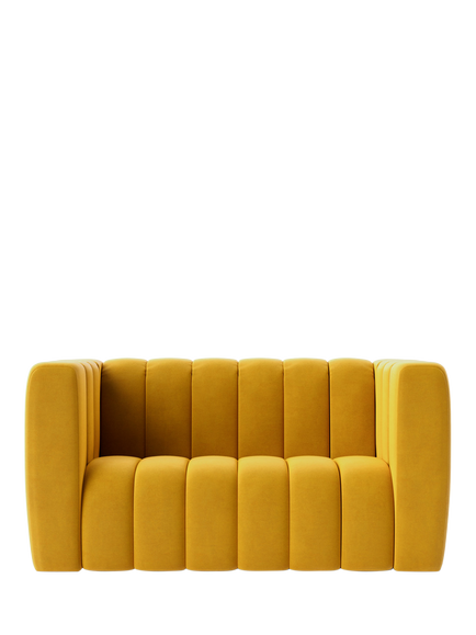 Swoon Duxford Medium 2 Seater Sofa, Easy Velvet Turmeric