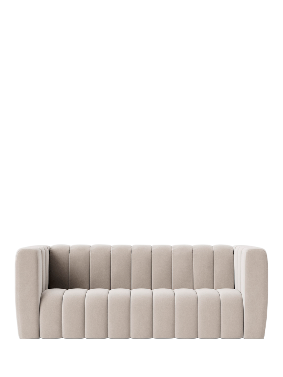 Duxford Range, Swoon Duxford Large 3 Seater Sofa, Crushed Velvet Ecru