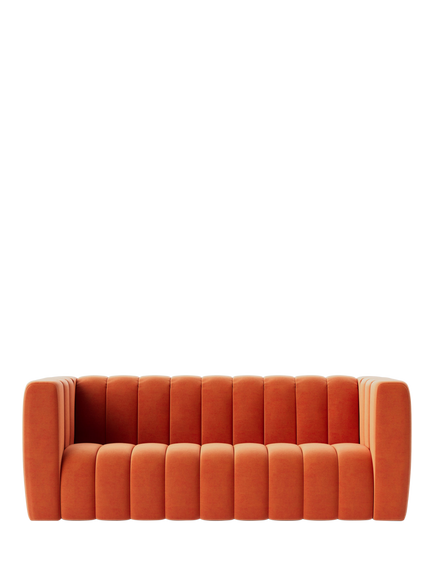 Swoon Duxford Large 3 Seater Sofa, Easy Velvet Burnt Orange