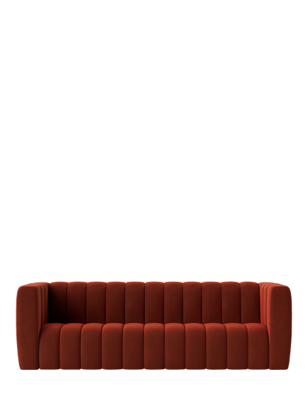 Swoon Duxford Grand 4 Seater Sofa, Crushed Velvet Harissa