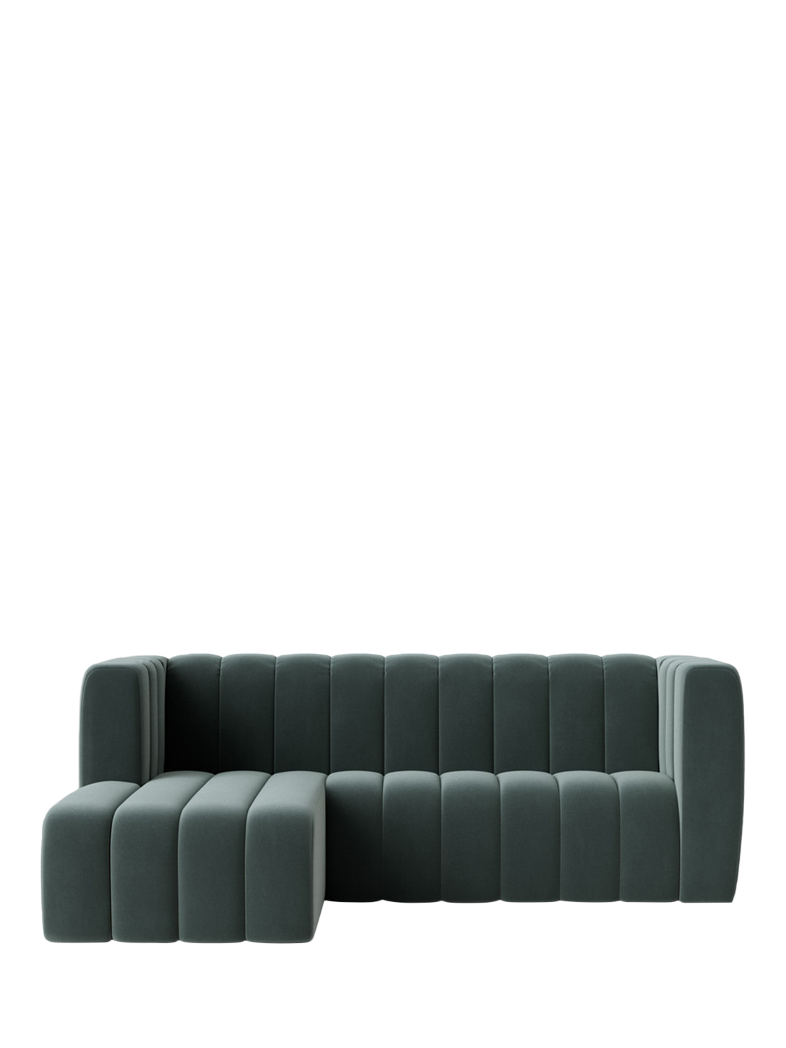 Duxford Range, Swoon Duxford Large 3 Seater LHF Corner End Sofa, Crushed Velvet Hydro