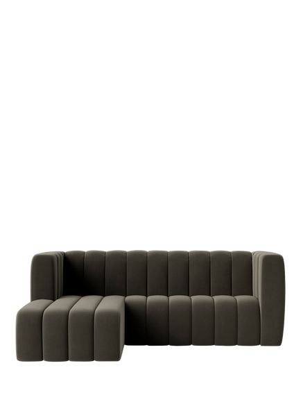 Swoon Duxford Large 3 Seater LHF Corner End Sofa, Crushed Velvet Spruce