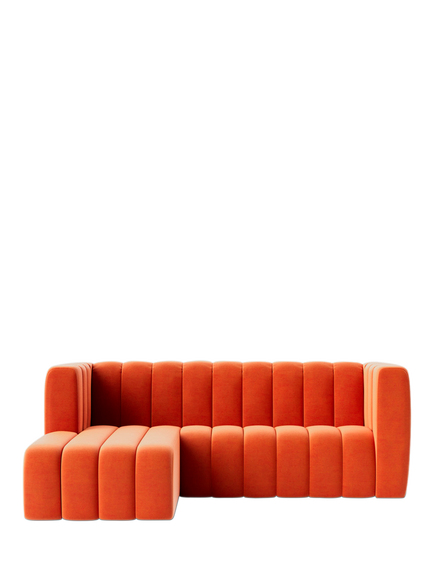 Swoon Duxford Large 3 Seater LHF Corner End Sofa, Easy Velvet Burnt Orange