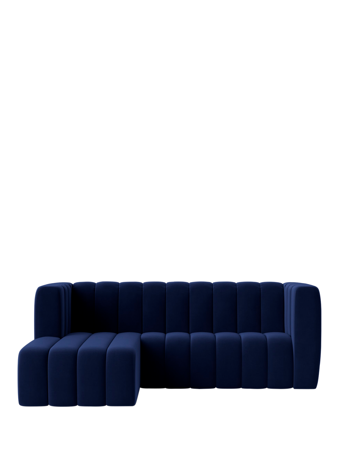 Duxford Range, Swoon Duxford Large 3 Seater LHF Corner End Sofa, Easy Velvet Ink