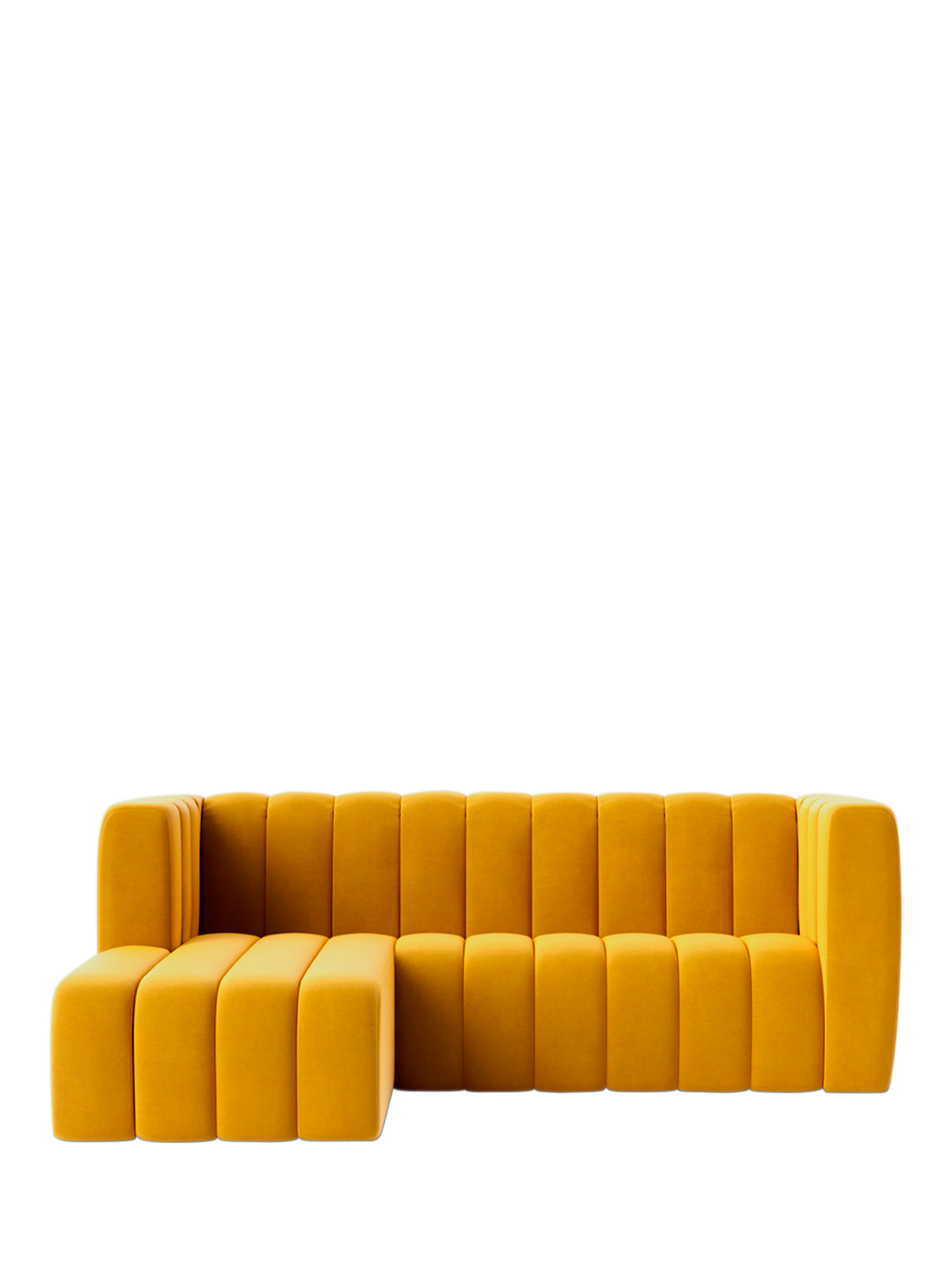 Duxford Range, Swoon Duxford Large 3 Seater LHF Corner End Sofa, Easy Velvet Turmeric