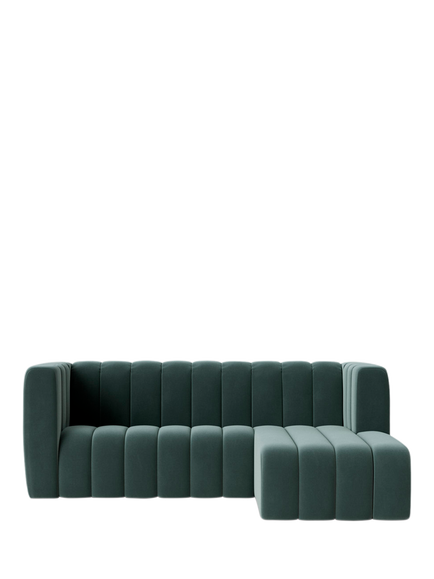 Swoon Duxford Large 3 Seater RHF Corner End Sofa, Crushed Velvet Hydro