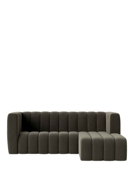 Swoon Duxford Large 3 Seater RHF Corner End Sofa, Crushed Velvet Spruce