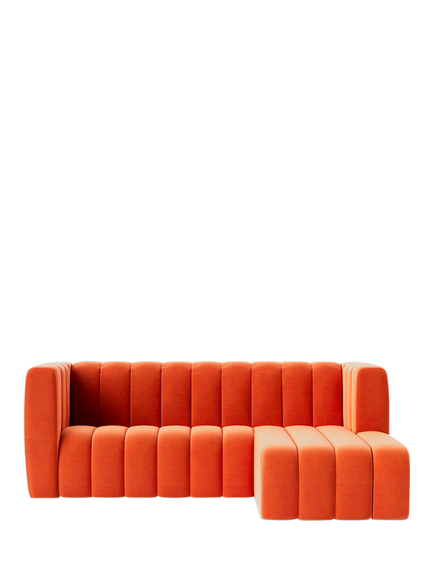 Swoon Duxford Large 3 Seater RHF Corner End Sofa, Easy Velvet Burnt Orange