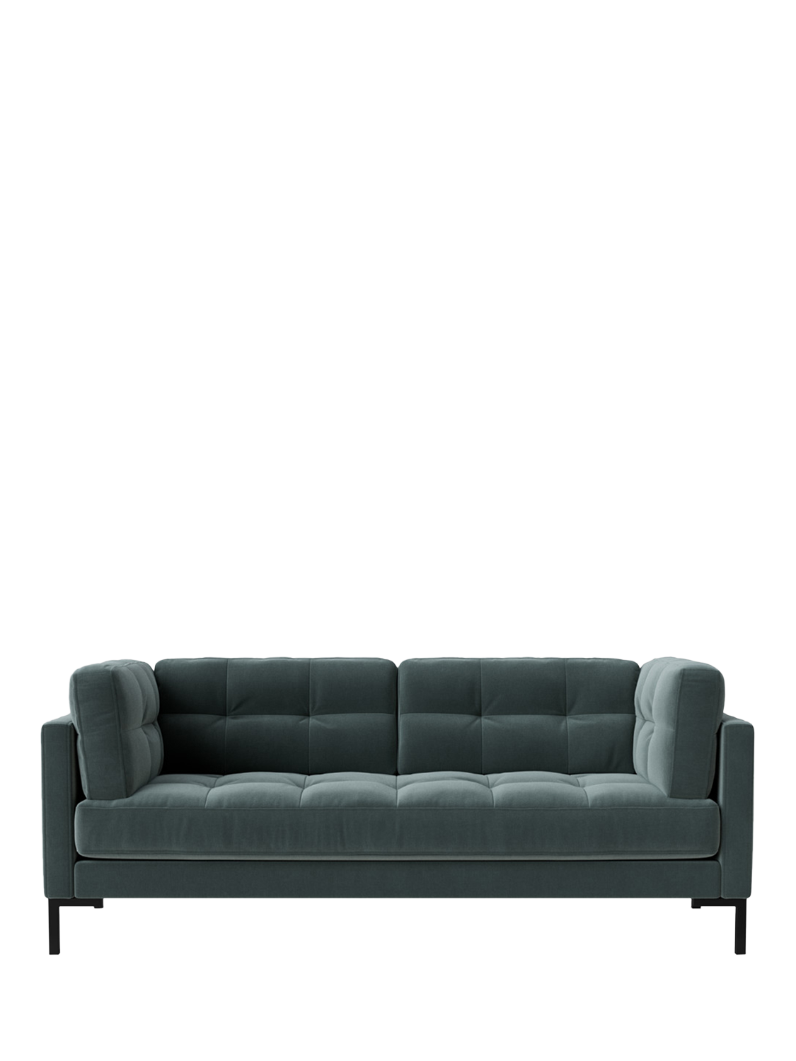 Landau Range, Swoon Landau Medium 2 Seater Sofa, Crushed Velvet Hydro