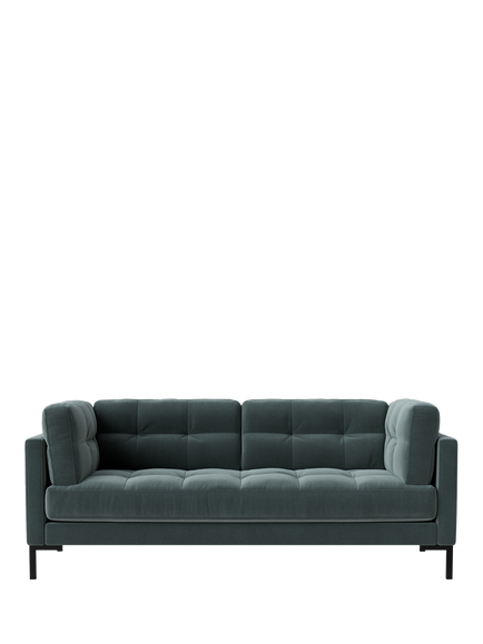 Swoon Landau Medium 2 Seater Sofa, Crushed Velvet Hydro