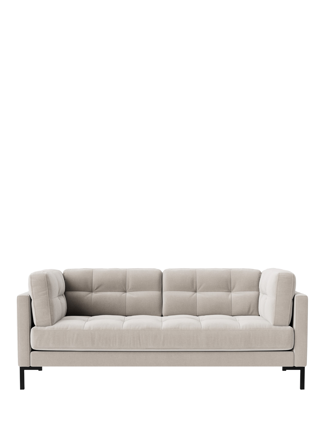 Landau Range, Swoon Landau Medium 2 Seater Sofa, Crushed Velvet Ecru