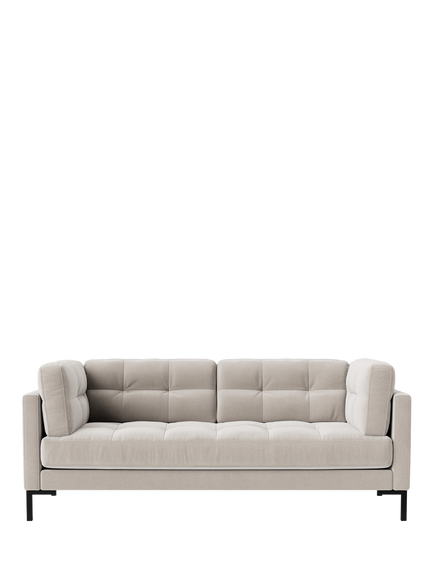 Swoon Landau Medium 2 Seater Sofa, Crushed Velvet Ecru