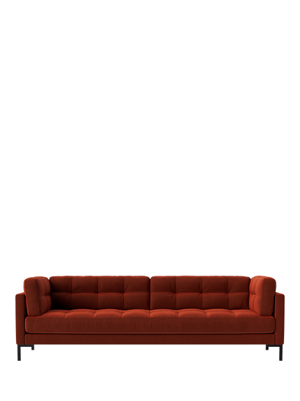 Swoon Landau Large 3 Seater Sofa, Crushed Velvet Harissa