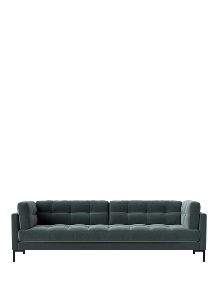 Swoon Landau Large 3 Seater Sofa, Crushed Velvet Hydro