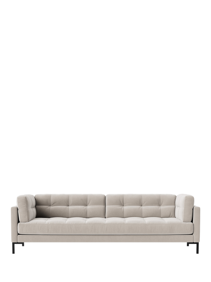 Swoon Landau Large 3 Seater Sofa, Crushed Velvet Ecru
