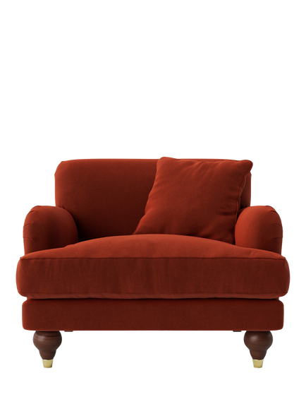 Swoon Chorley Armchair, Crushed Velvet Harissa