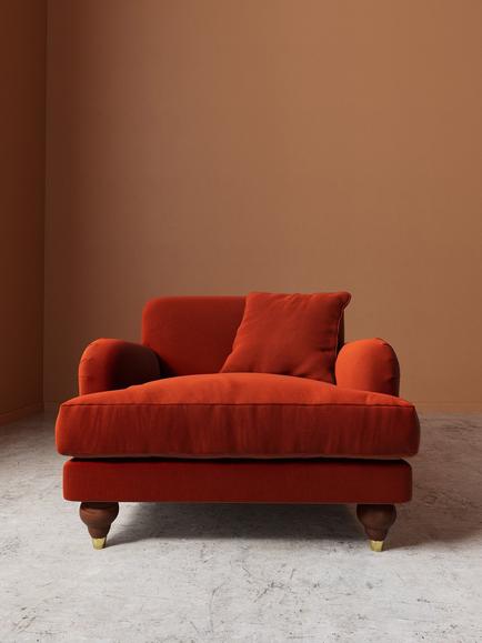 Swoon Chorley Armchair - view 2, Crushed Velvet Harissa