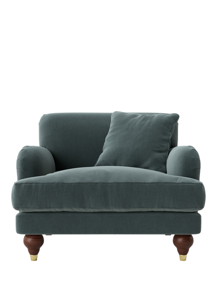 Swoon Chorley Armchair, Crushed Velvet Hydro
