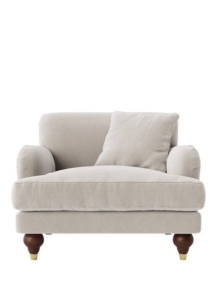 Swoon Chorley Armchair, Crushed Velvet Ecru