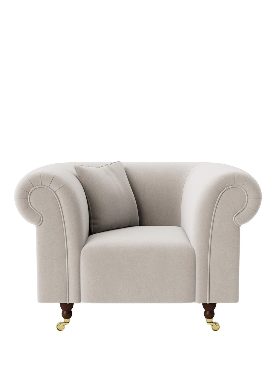 Durham Range, Swoon Durham Armchair, Crushed Velvet Ecru