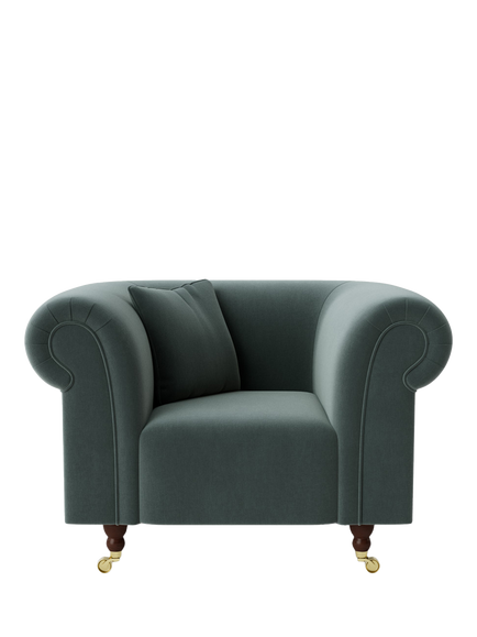 Swoon Durham Armchair, Crushed Velvet Hydro