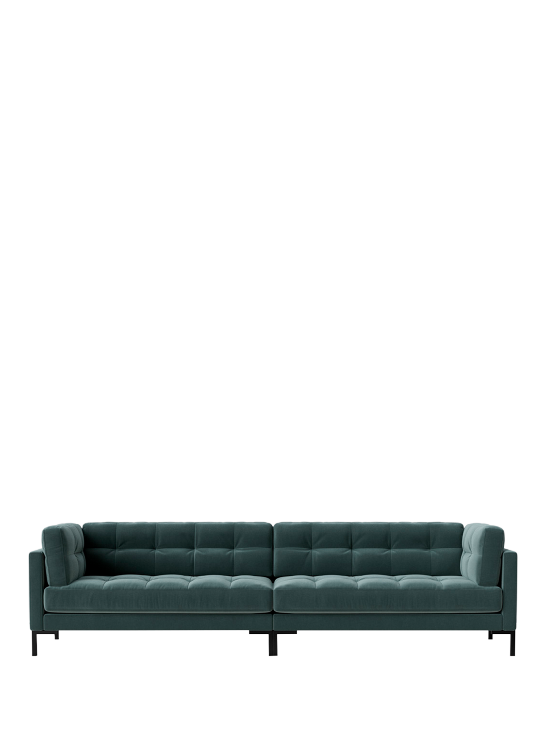 Landau Range, Swoon Landau Grand 4 Seater Sofa, Crushed Velvet Hydro