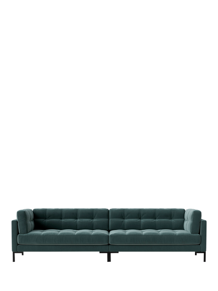 Swoon Landau Grand 4 Seater Sofa, Crushed Velvet Hydro
