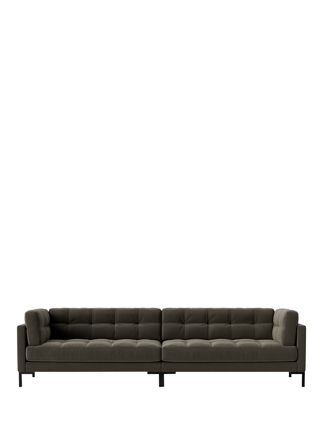 Landau Range, Swoon Landau Grand 4 Seater Sofa, Crushed Velvet Spruce