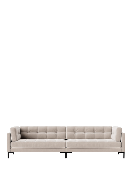 Swoon Landau Grand 4 Seater Sofa, Crushed Velvet Ecru