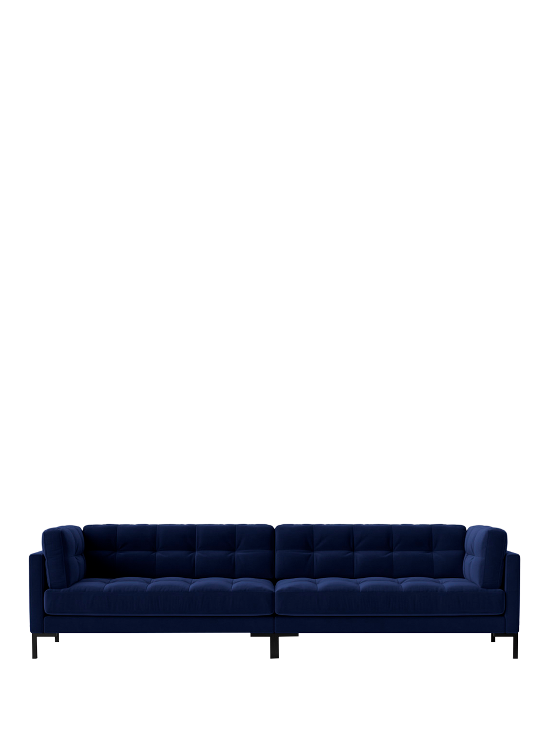 Landau Range, Swoon Landau Grand 4 Seater Sofa, Easy Velvet Ink