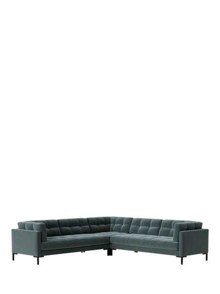 Swoon Landau 5 Seater Corner Sofa, Crushed Velvet Hydro