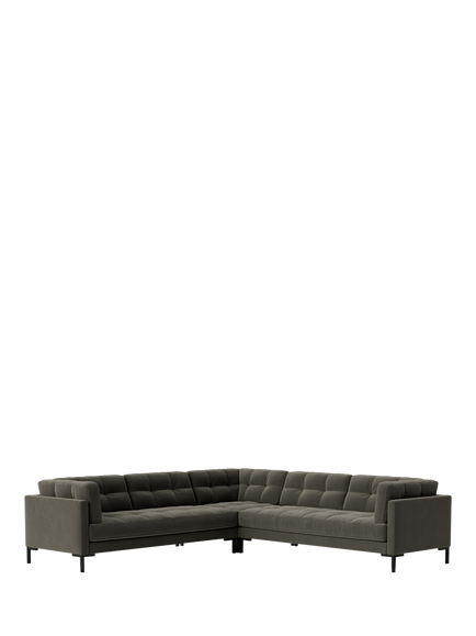 Swoon Landau 5 Seater Corner Sofa, Crushed Velvet Spruce