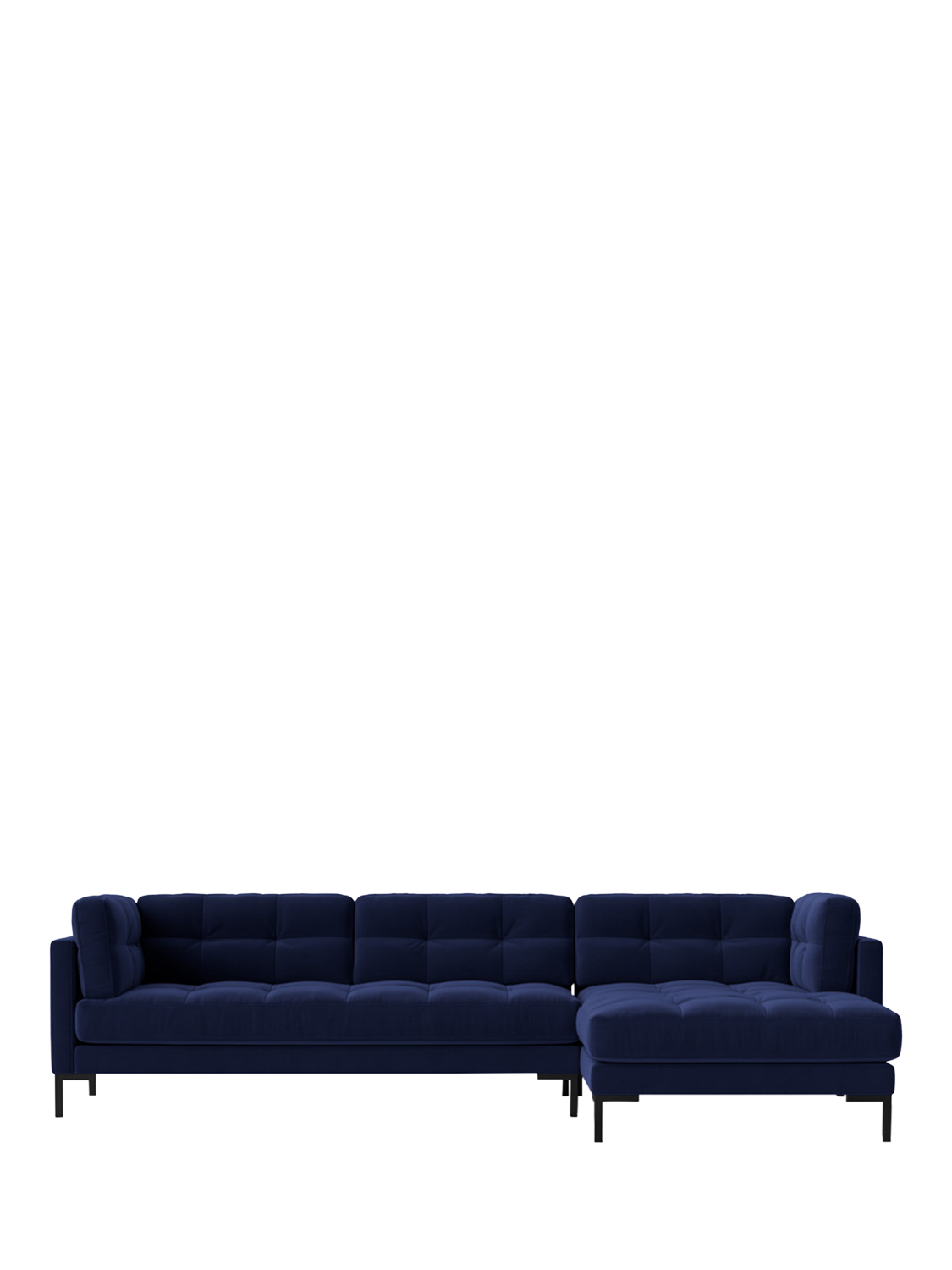 Landau Range, Swoon Landau Large 3 Seater RHF Corner End Sofa, Easy Velvet Ink