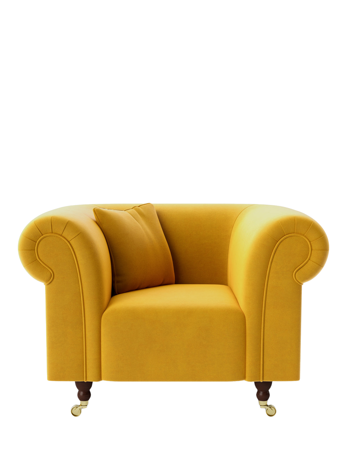 Durham Range, Swoon Durham Armchair, Easy Velvet Turmeric