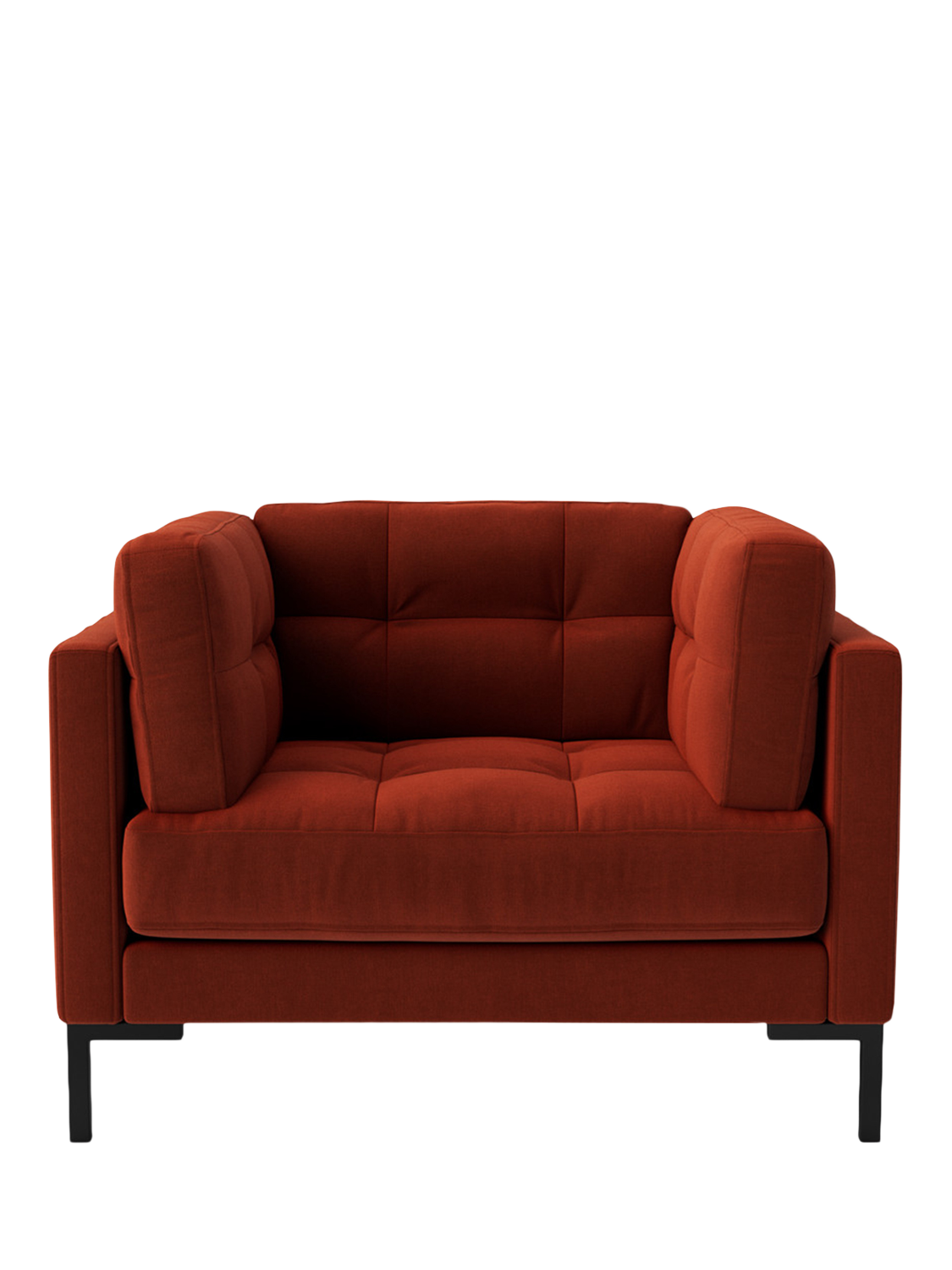 Landau Range, Swoon Landau Armchair, Crushed Velvet Harissa
