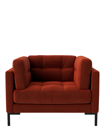 Swoon Landau Armchair, Crushed Velvet Harissa