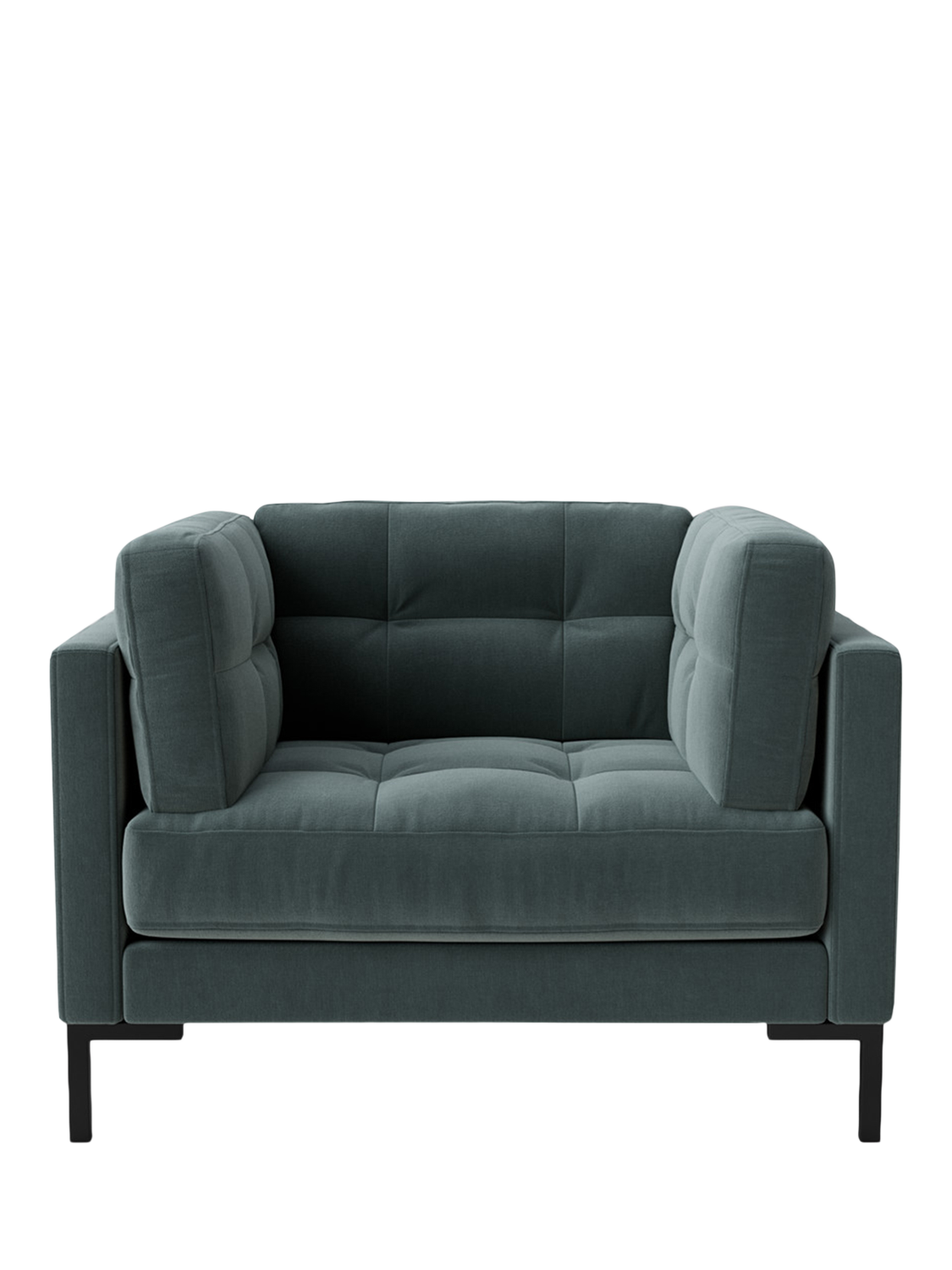 Landau Range, Swoon Landau Armchair, Crushed Velvet Hydro