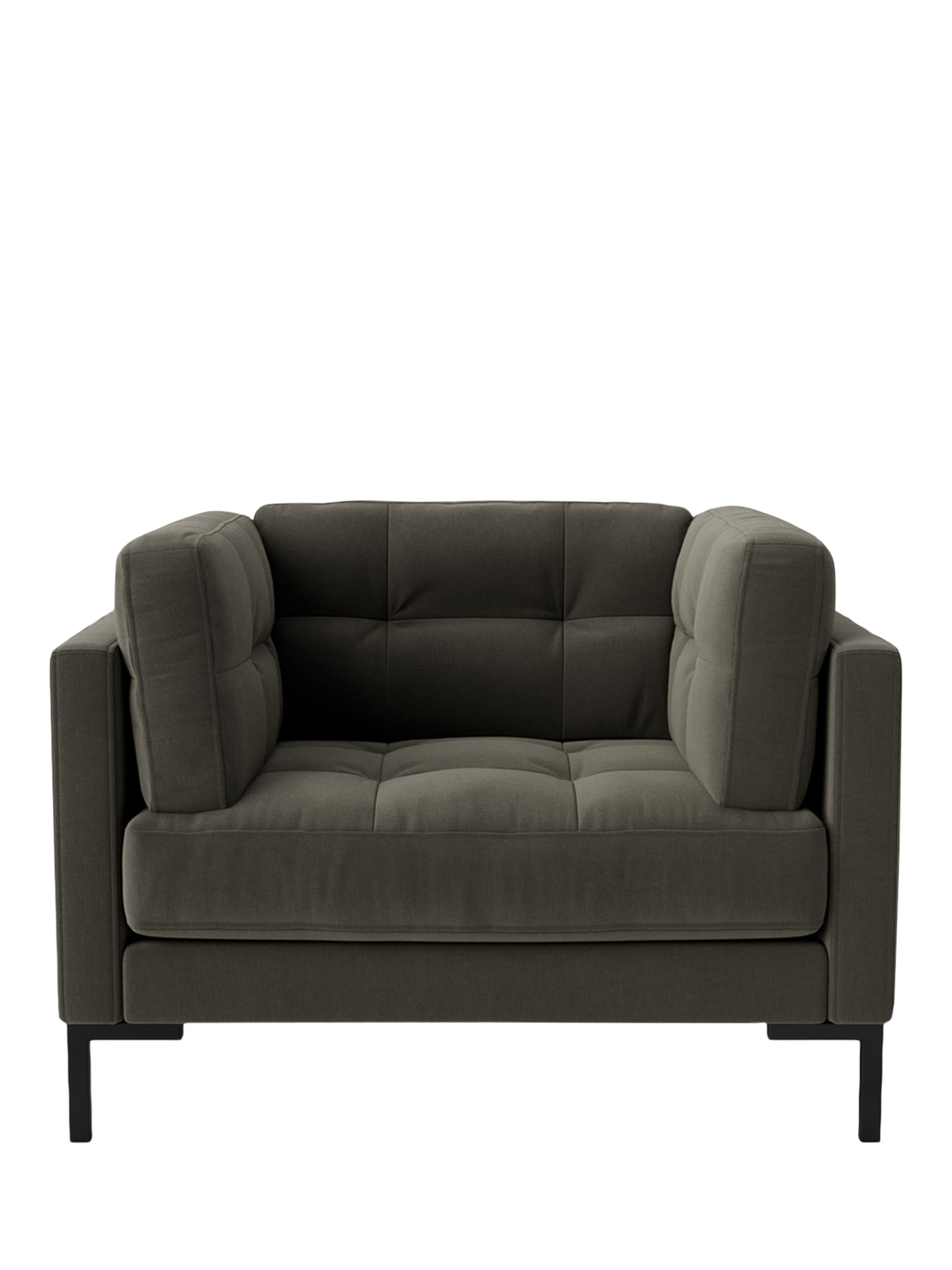 Landau Range, Swoon Landau Armchair, Crushed Velvet Spruce