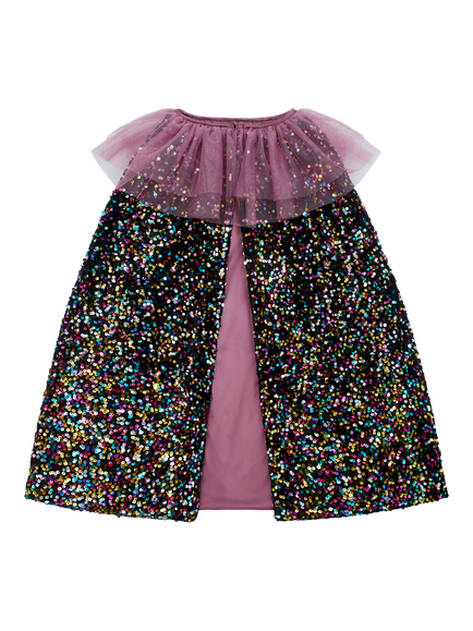 Mimi & Lula Kids' Dazzle Sequin Cape, Multi, Multi