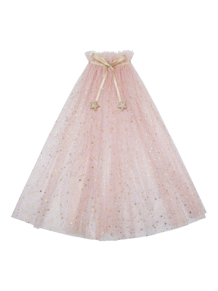 Mimi & Lula Kids' Starry Night Tulle Cape, Pink, Pink