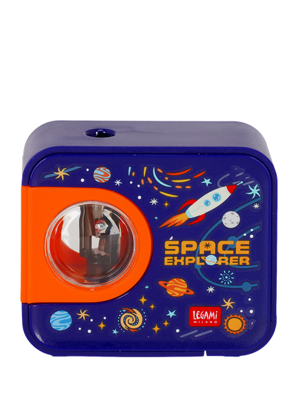 Legami Space Explorer Electric Pencil Sharpener, Multi, Multi Multi