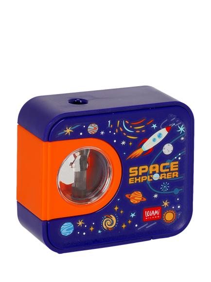 Legami Space Explorer Electric Pencil Sharpener, Multi - view 2, Multi Multi