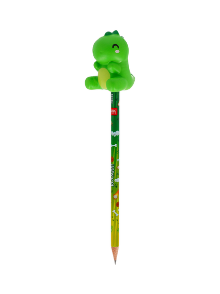 Legami Squeezies Squishy Dino 'Rooarrr!' Anti-Stress Pencil - view 2, Green Multi Green