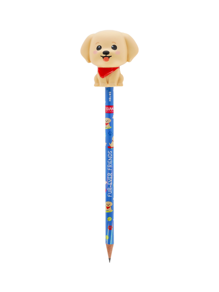 Legami Squeezies Squishy Golden Retriever 'Fur-ever Friends' Anti-Stress Pencil, Multi Multi